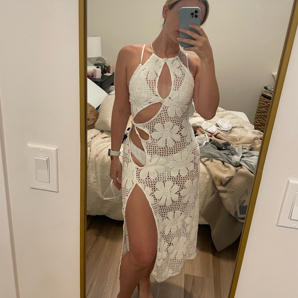 For Love and Lemons Mitra Midi Cover Up- Size S